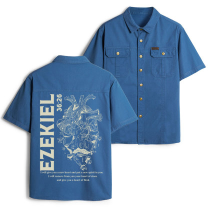 I Will Give You A New Heart And Put A New Spirit Christian Work Shirt 