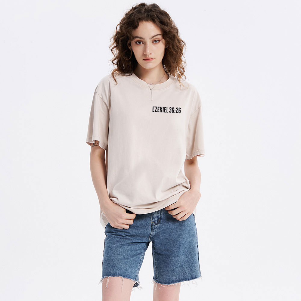 I Will Give You A New Heart Christian Washed T-Shirt