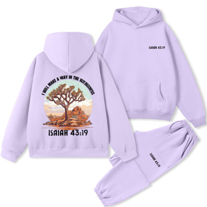 I Will Make A Way In The Wilderness Christian Premium Fleece Hoodie Set