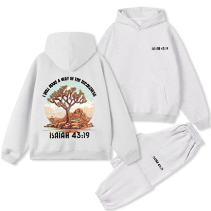 I Will Make A Way In The Wilderness Christian Premium Fleece Hoodie Set