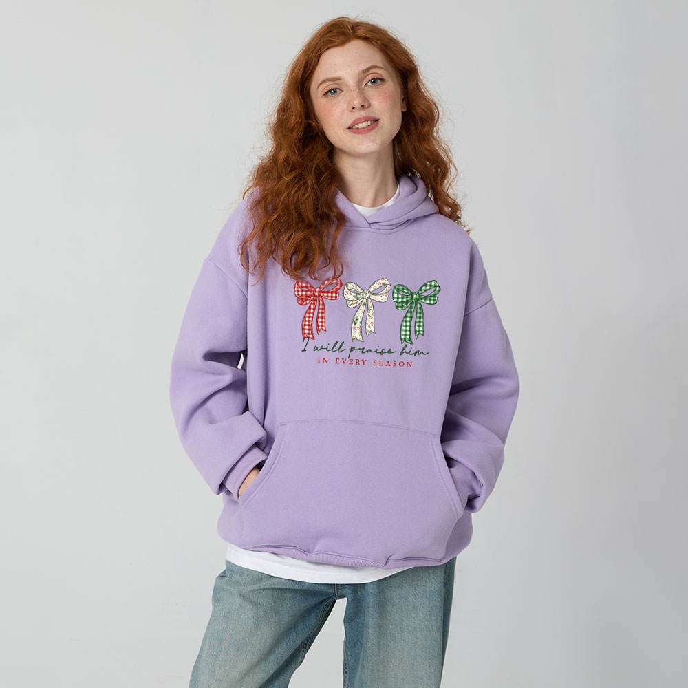 I Will Praise Him Christmas Christian Fleece Hoodie Set