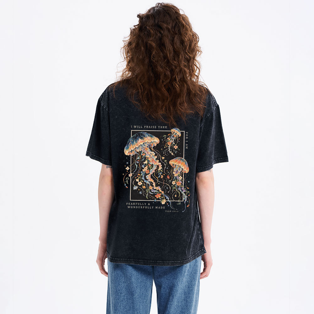 I Will Praise Thee Christian Washed T-Shirt