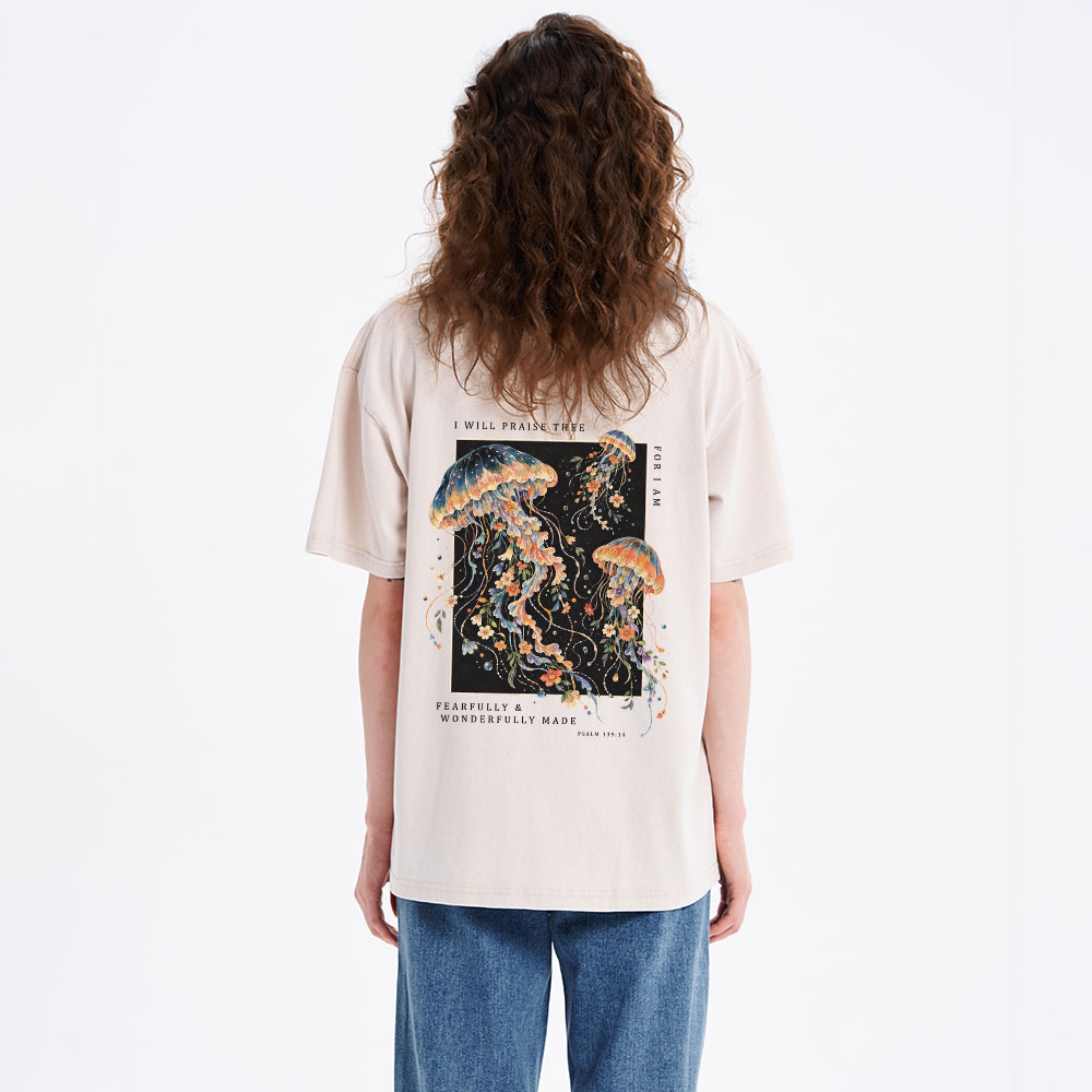 I Will Praise Thee Christian Washed T-Shirt