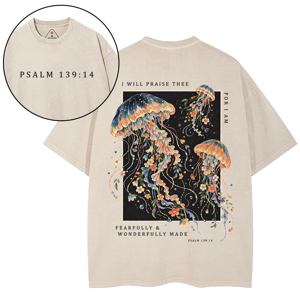 I Will Praise Thee Christian Washed T-Shirt