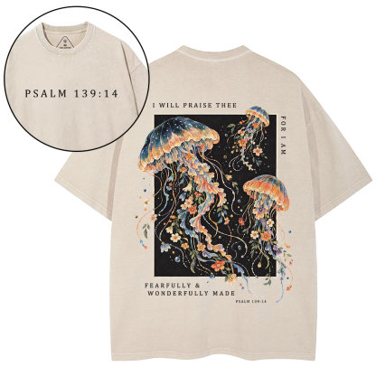 I Will Praise Thee Christian Washed T-Shirt