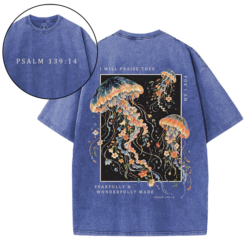 I Will Praise Thee Christian Washed T-Shirt