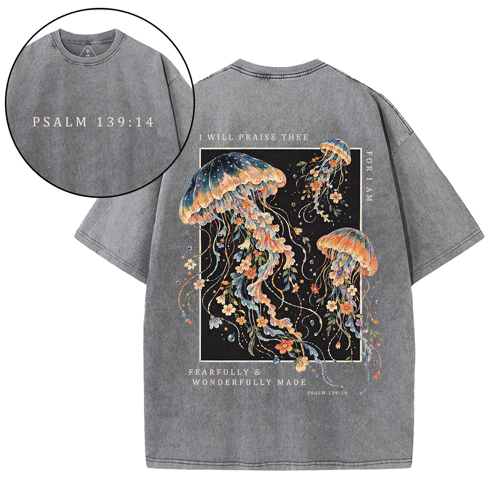 I Will Praise Thee Christian Washed T-Shirt