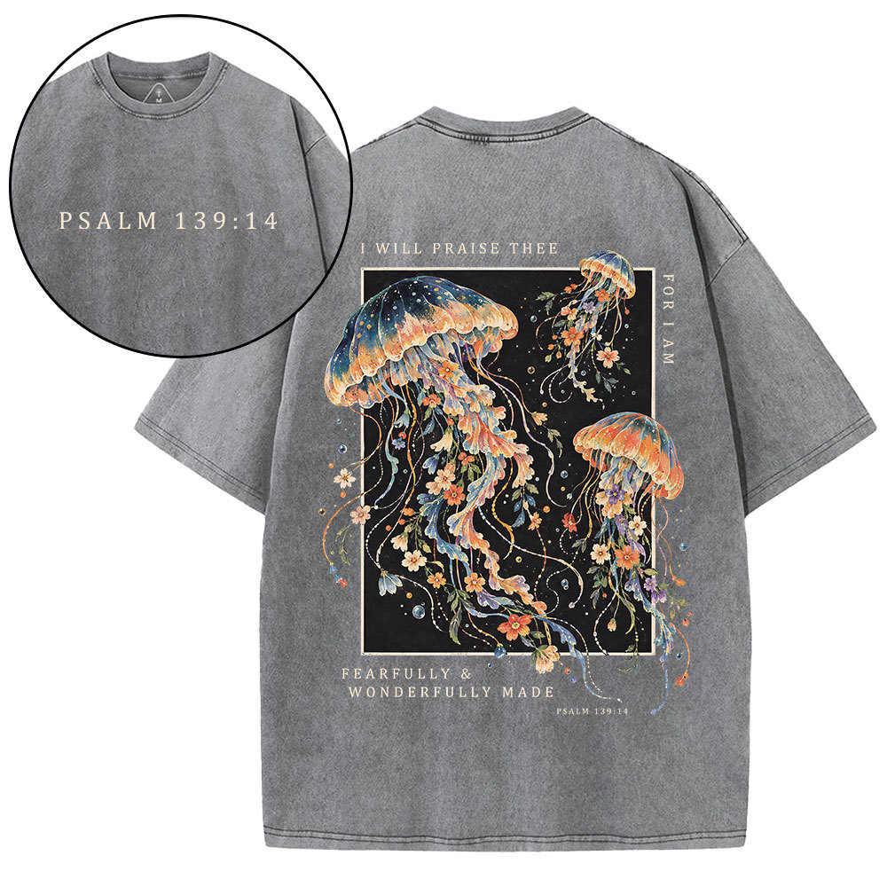 I Will Praise Thee Christian Washed T-Shirt
