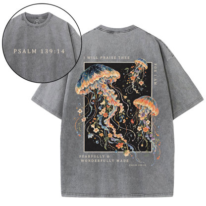 I Will Praise Thee Christian Washed T-Shirt
