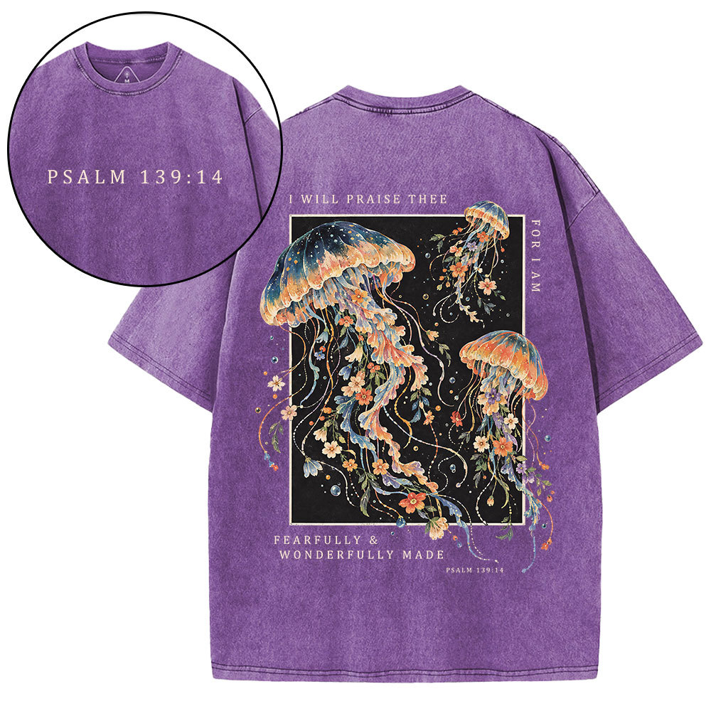 I Will Praise Thee Christian Washed T-Shirt