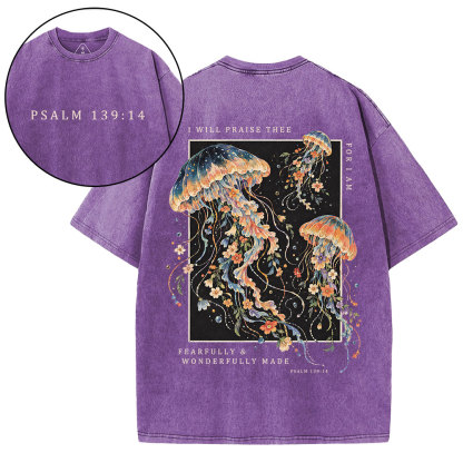 I Will Praise Thee Christian Washed T-Shirt