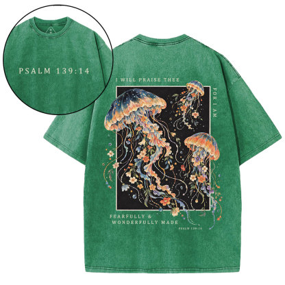 I Will Praise Thee Christian Washed T-Shirt