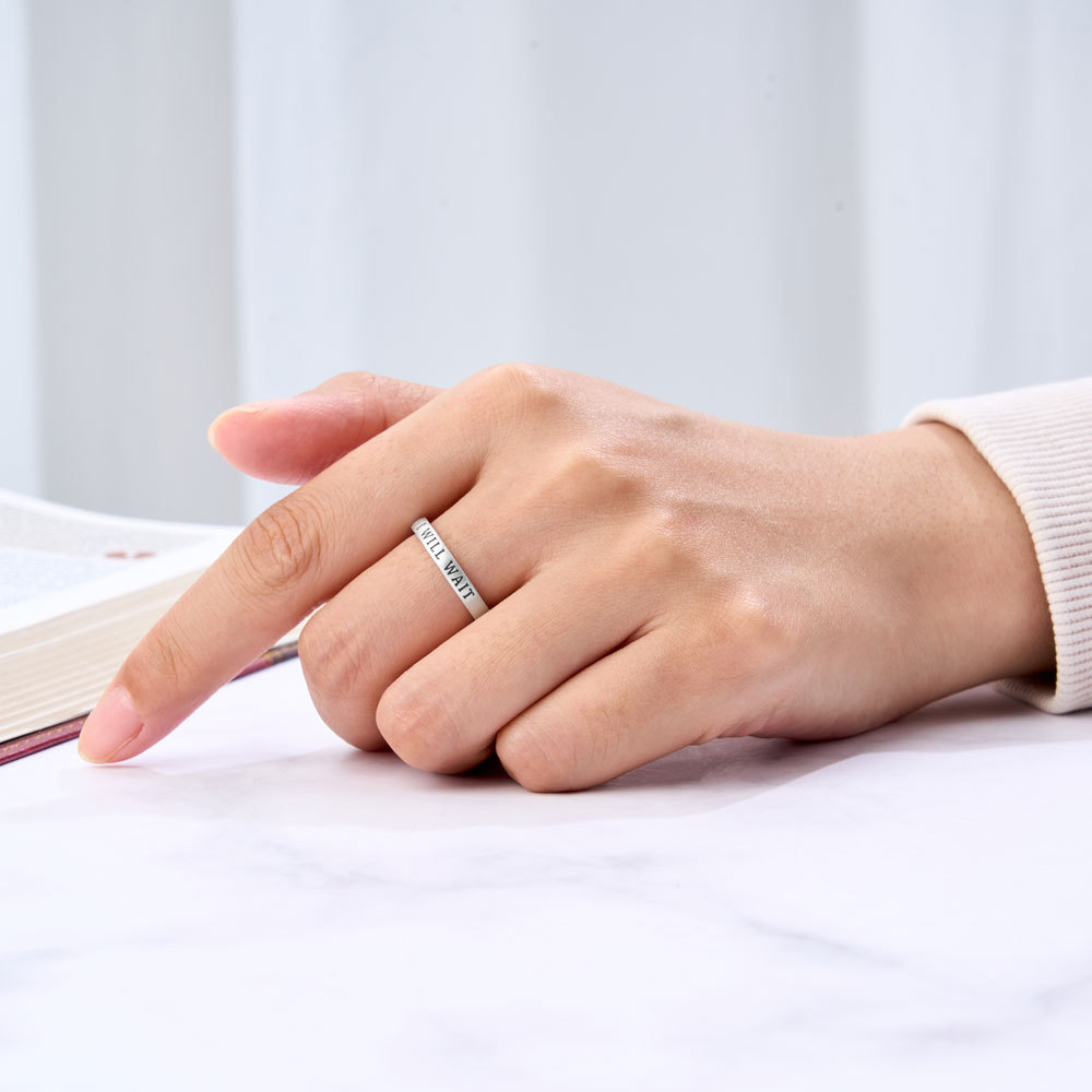 I Will Wait Christian 925 Sterling Silver Ring