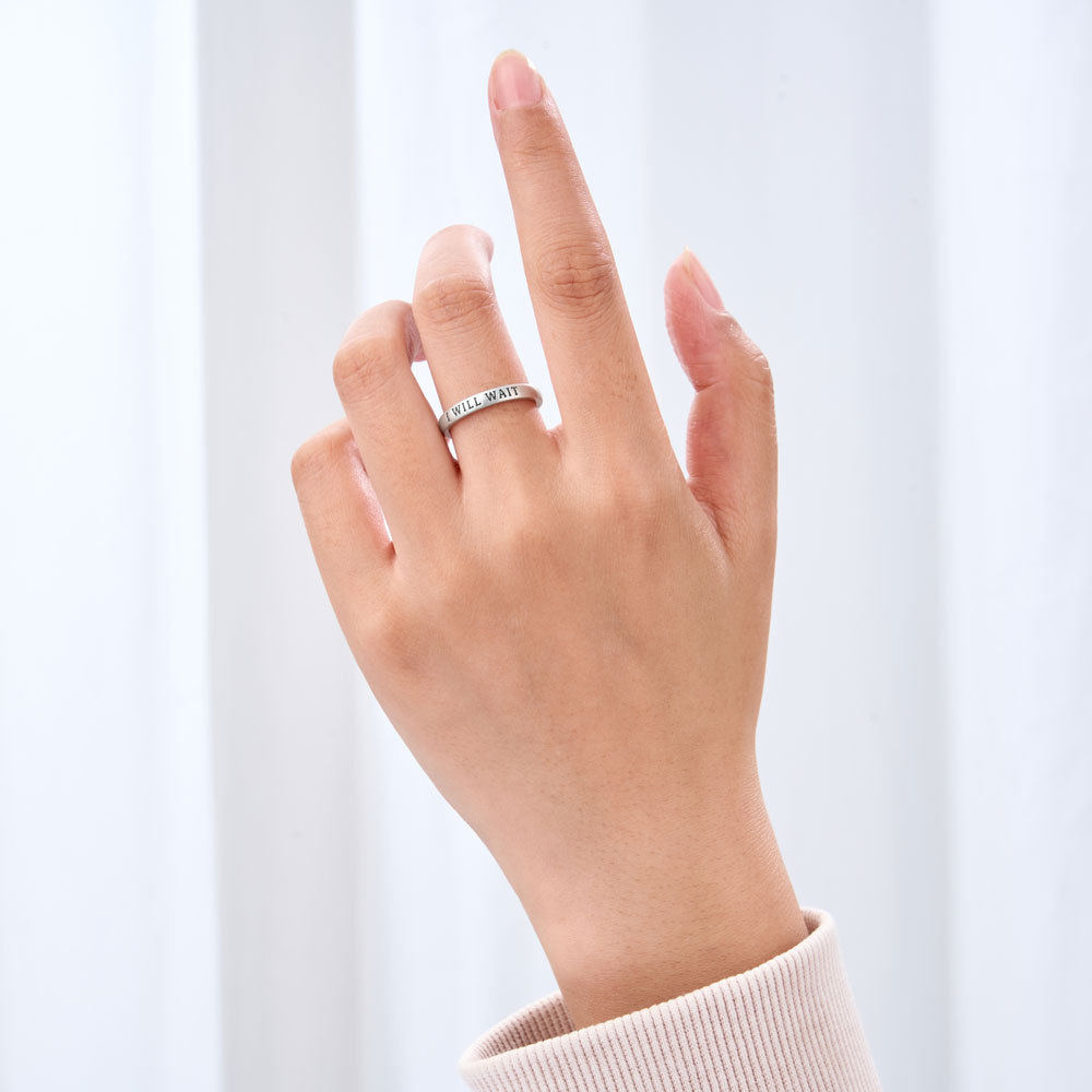I Will Wait Christian 925 Sterling Silver Ring