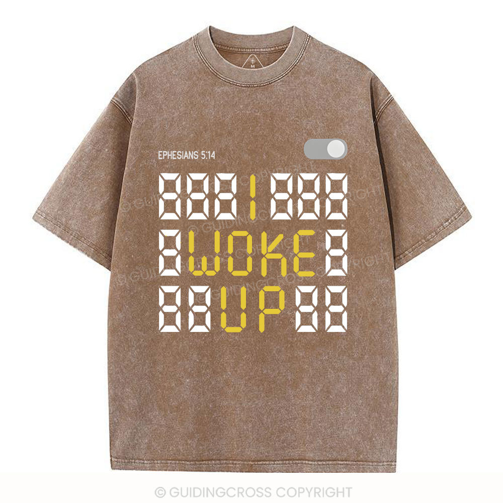 I Woke Up Christian Washed T-Shirt