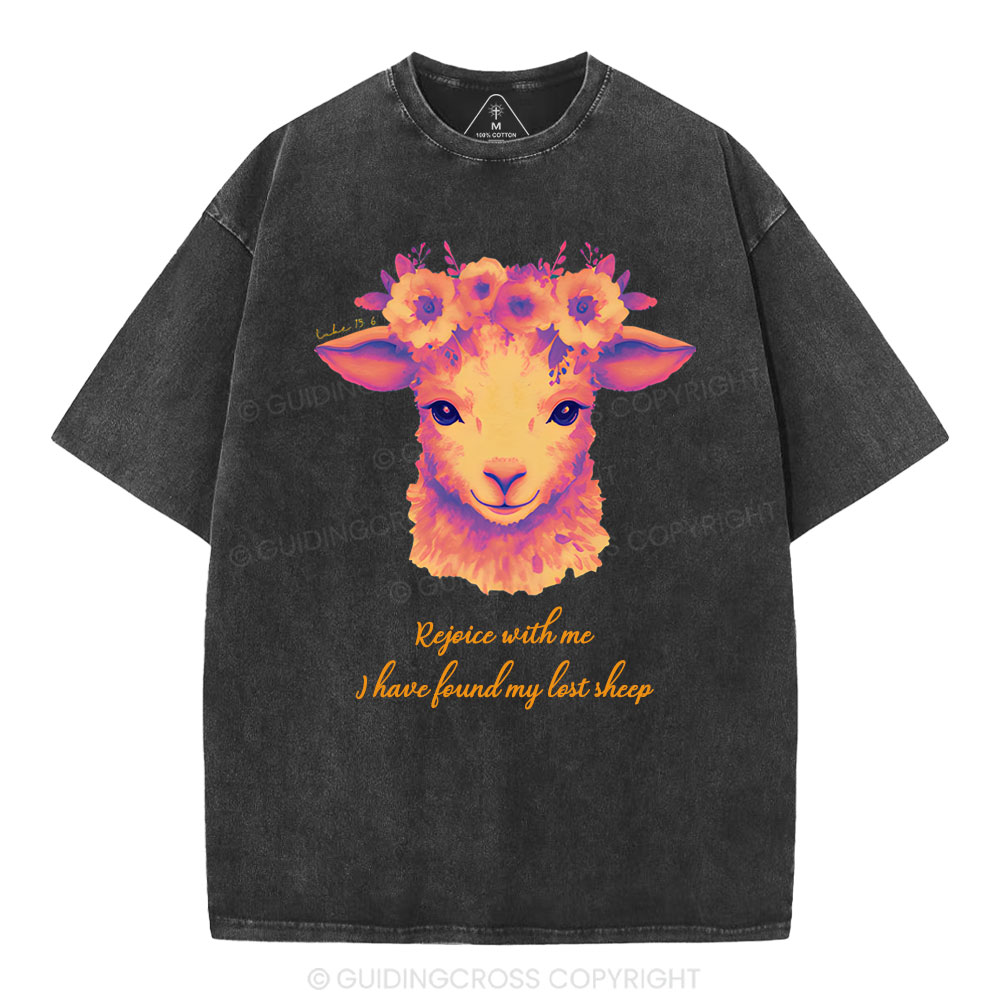 I have found my lost sheep Christian Washed T-Shirt