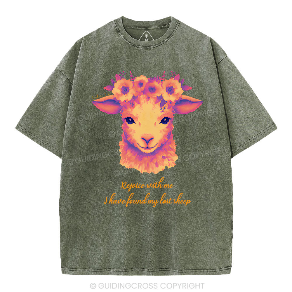 I have found my lost sheep Christian Washed T-Shirt