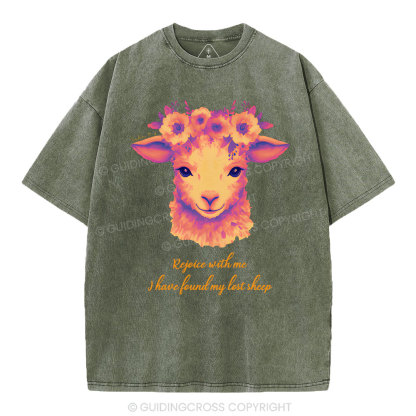 I have found my lost sheep Christian Washed T-Shirt
