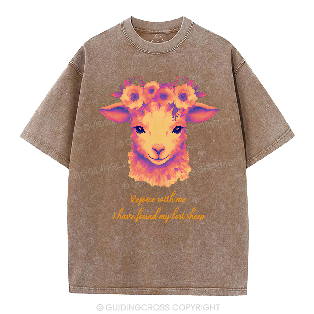 I have found my lost sheep Christian Washed T-Shirt