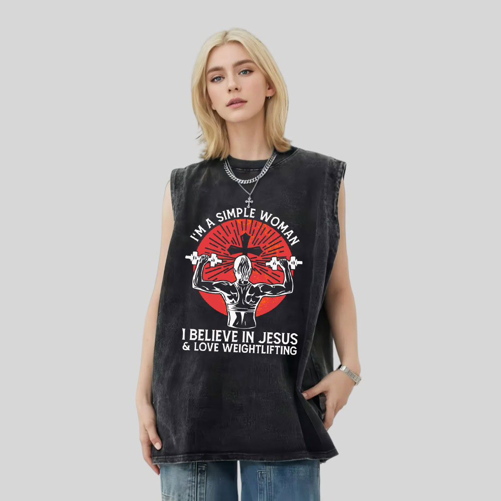 I'm A Simple Women I Believe In Jesus Christian Tank Top