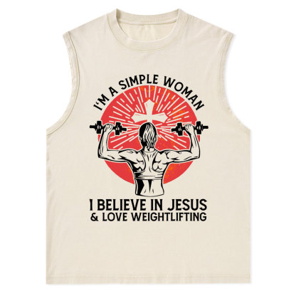 I'm A Simple Women I Believe In Jesus Christian Tank Top