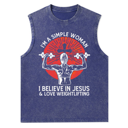 I'm A Simple Women I Believe In Jesus Christian Tank Top