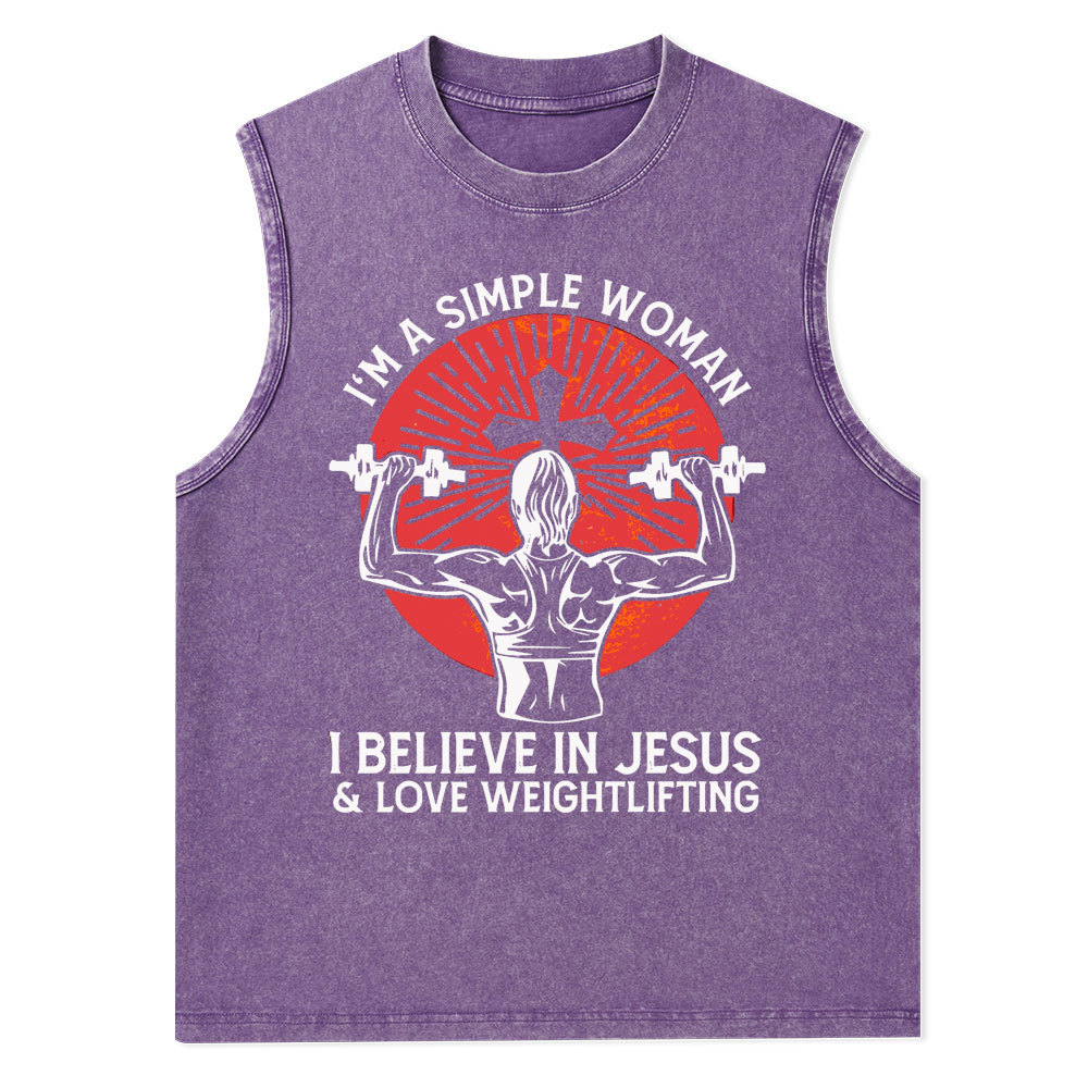 I'm A Simple Women I Believe In Jesus Christian Tank Top