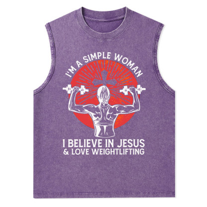 I'm A Simple Women I Believe In Jesus Christian Tank Top