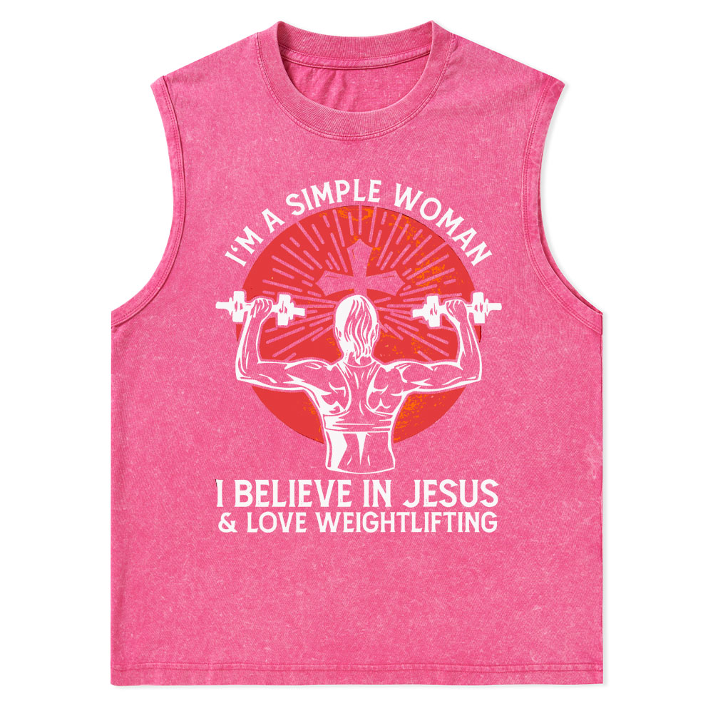 I'm A Simple Women I Believe In Jesus Christian Tank Top