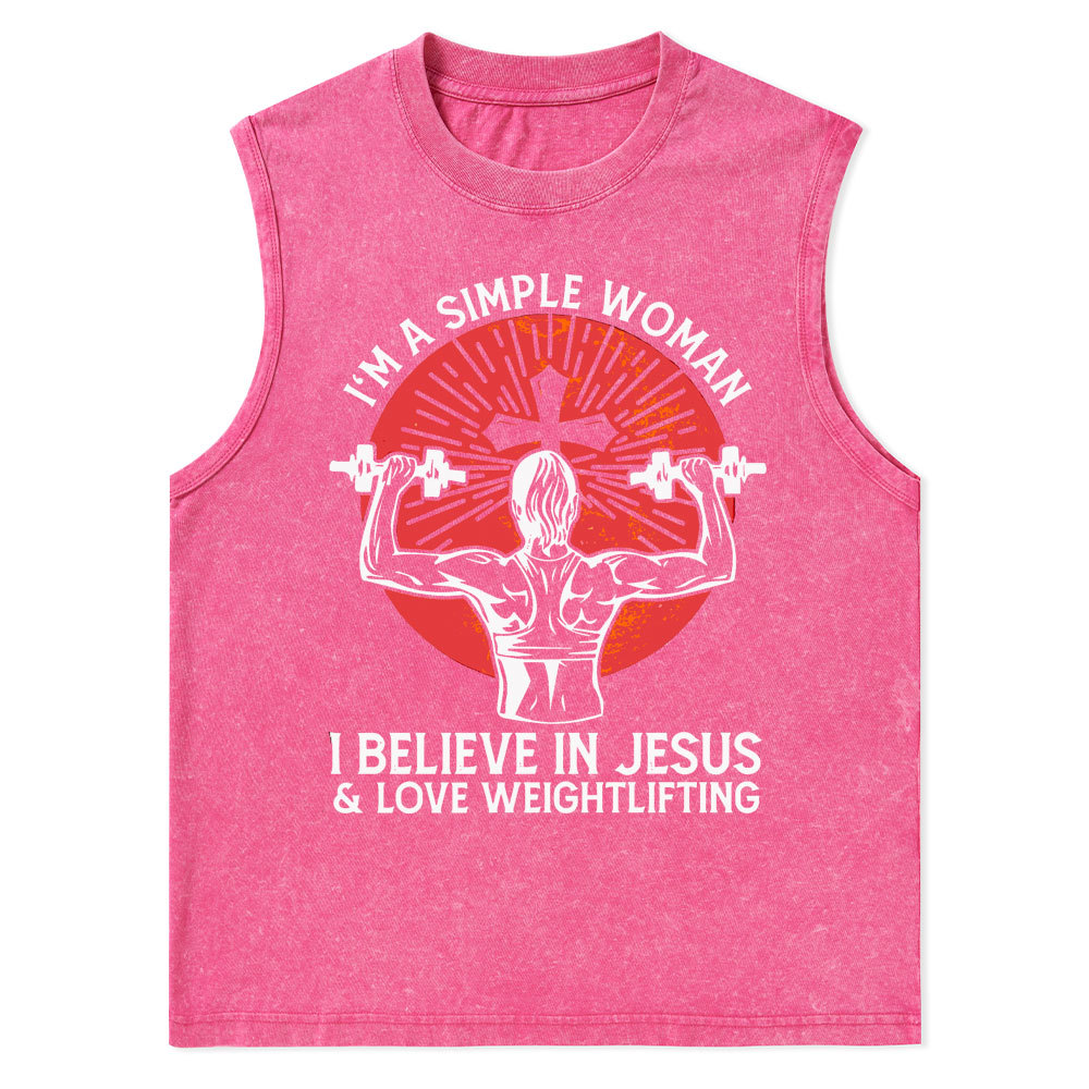 I'm A Simple Women I Believe In Jesus Christian Tank Top
