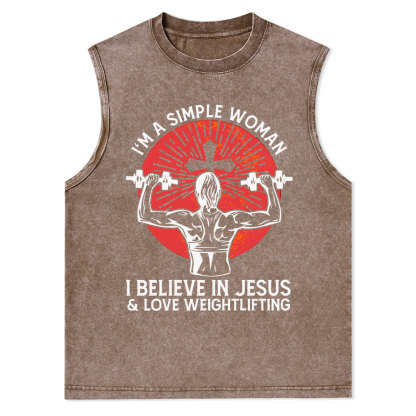 I'm A Simple Women I Believe In Jesus Christian Tank Top