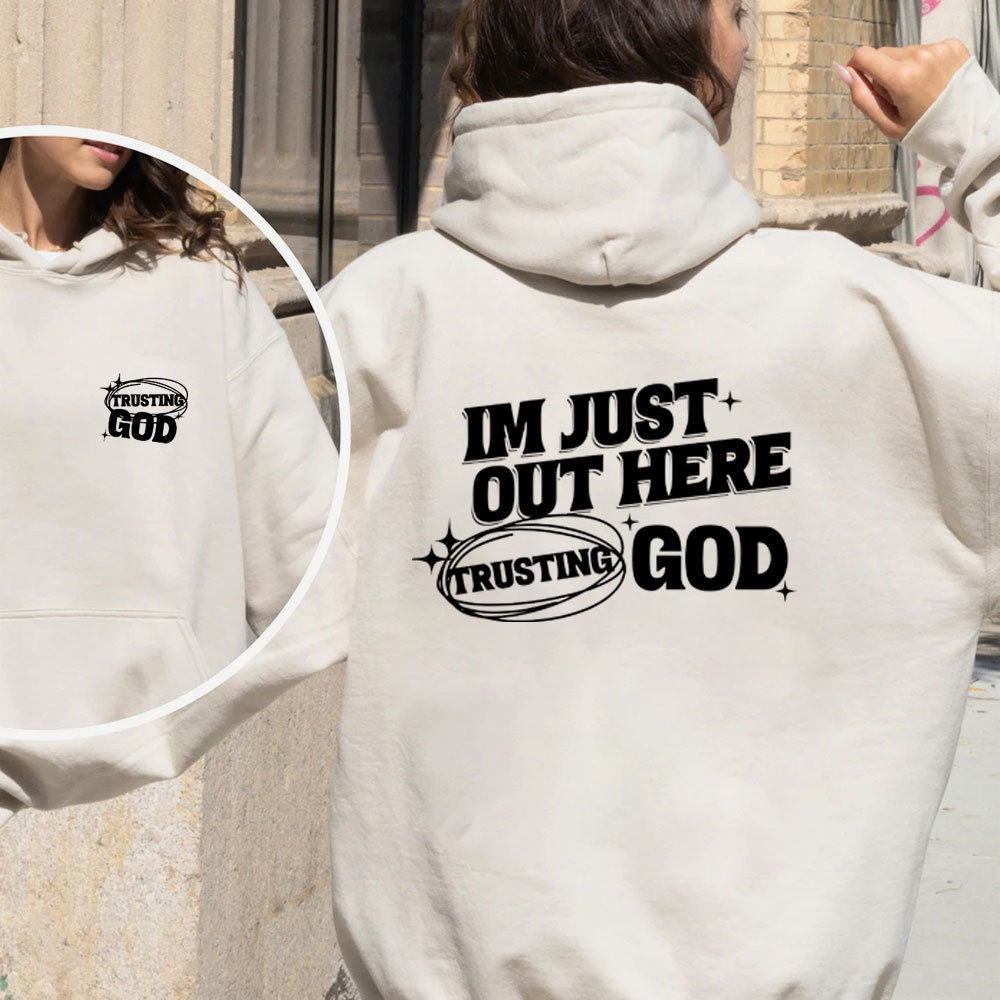 I'm Just Out Here Christian Fleece Hoodie Set