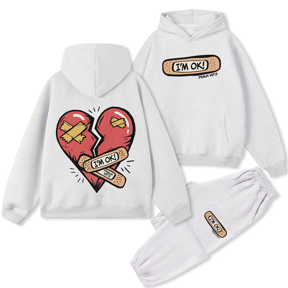 I'm OK Christian Premium Fleece Hoodie Set