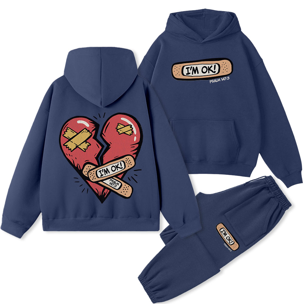 I'm OK Christian Premium Fleece Hoodie Set