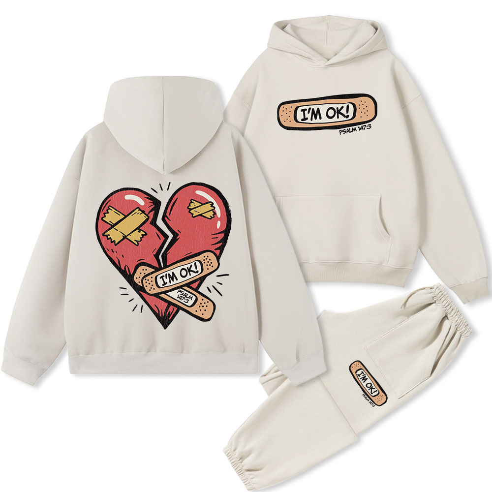 I'm OK Christian Premium Fleece Hoodie Set