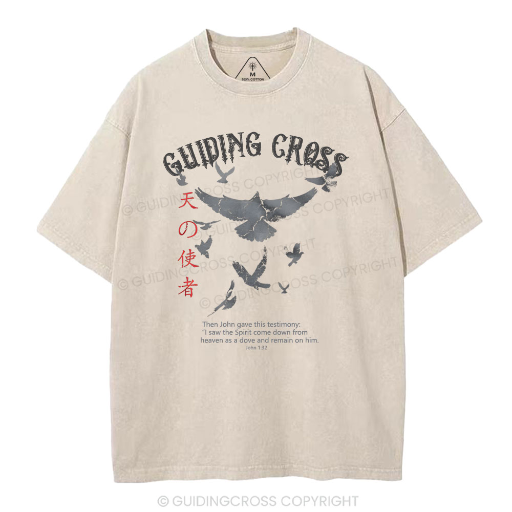 I saw the Spirit come down  Christian Washed T-Shirt