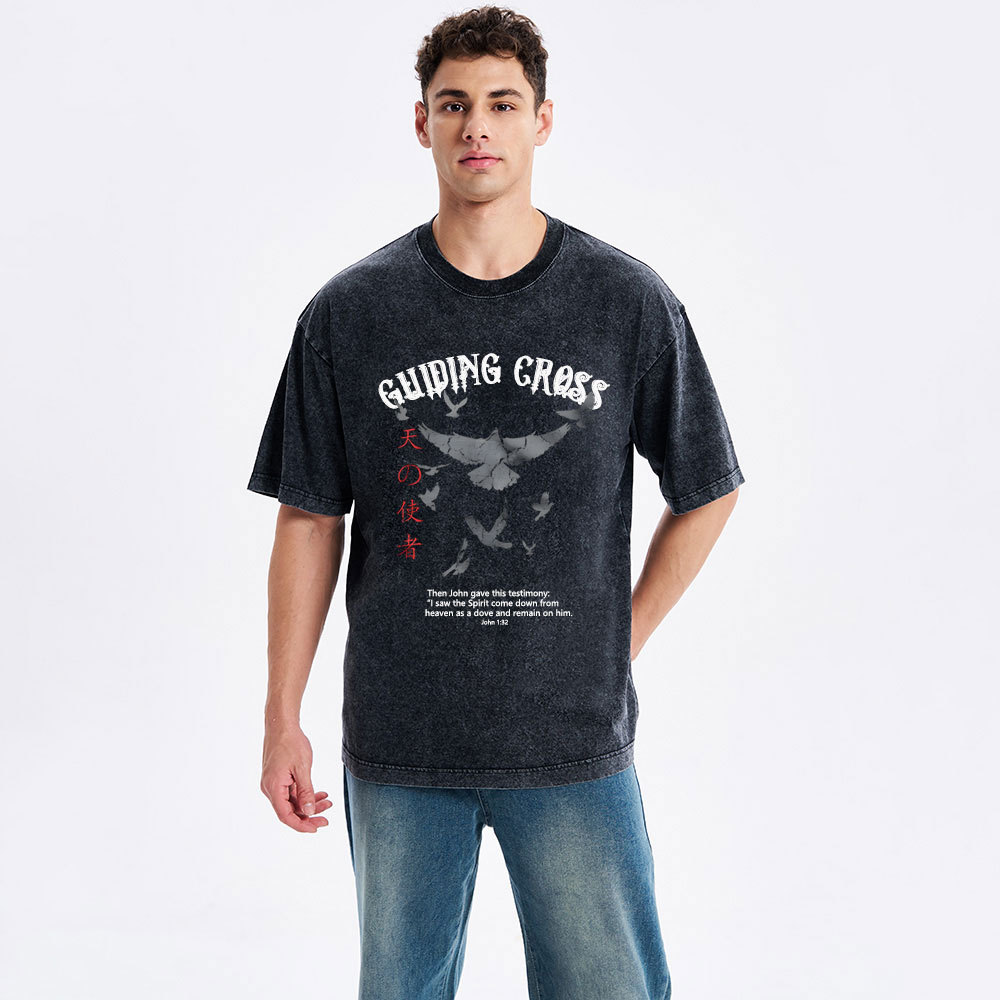 I saw the Spirit come down  Christian Washed T-Shirt