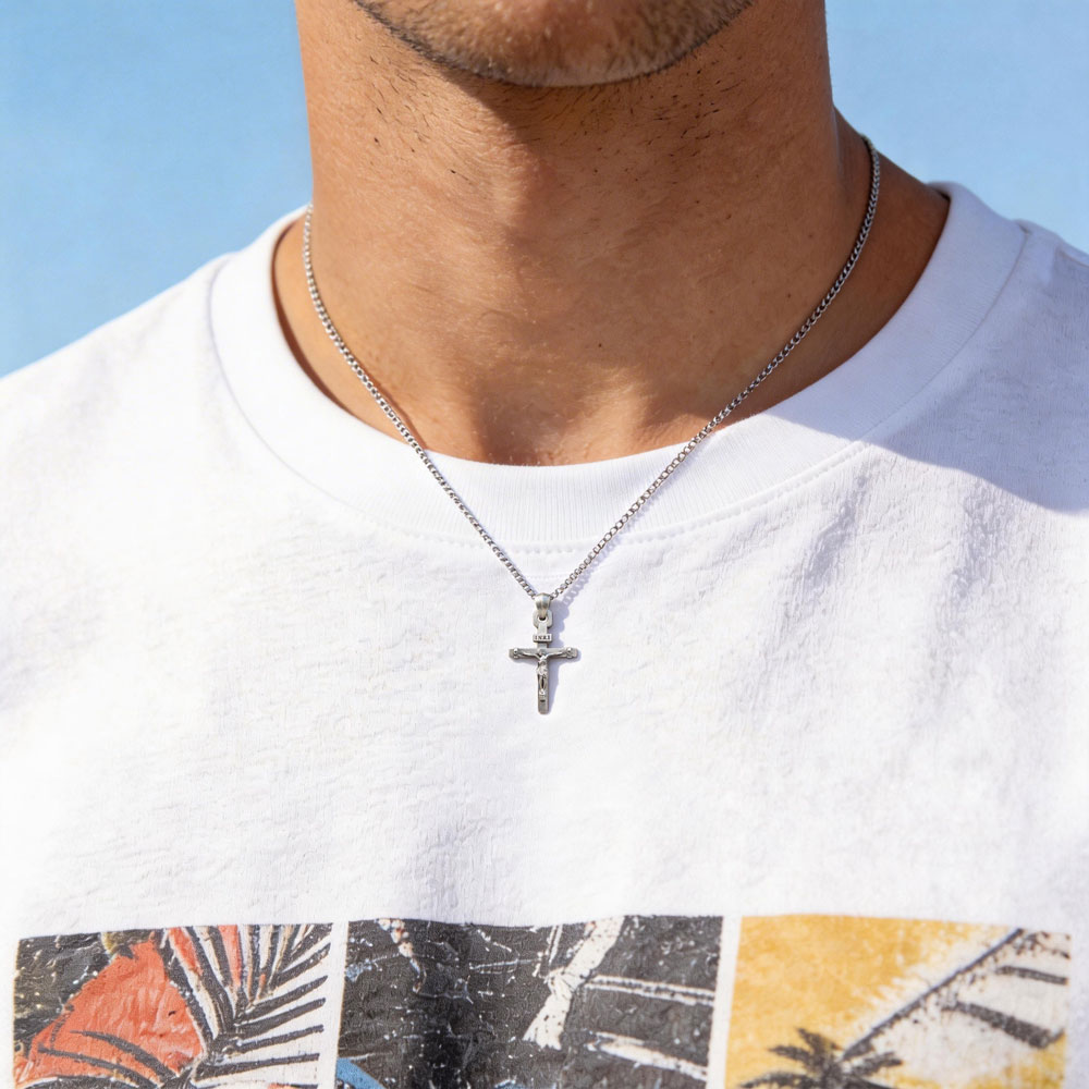 INRI Christian 925 Sterling Silver Necklace