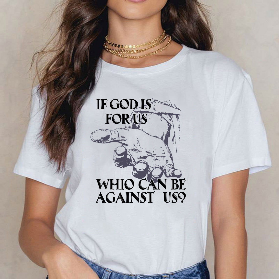 If God Is Focus Who Can Be Against Us Christian T-Shirt