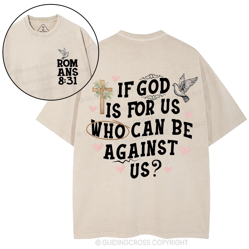 If God Is For Us Christian Washed T-Shirt
