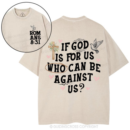 If God Is For Us Christian Washed T-Shirt