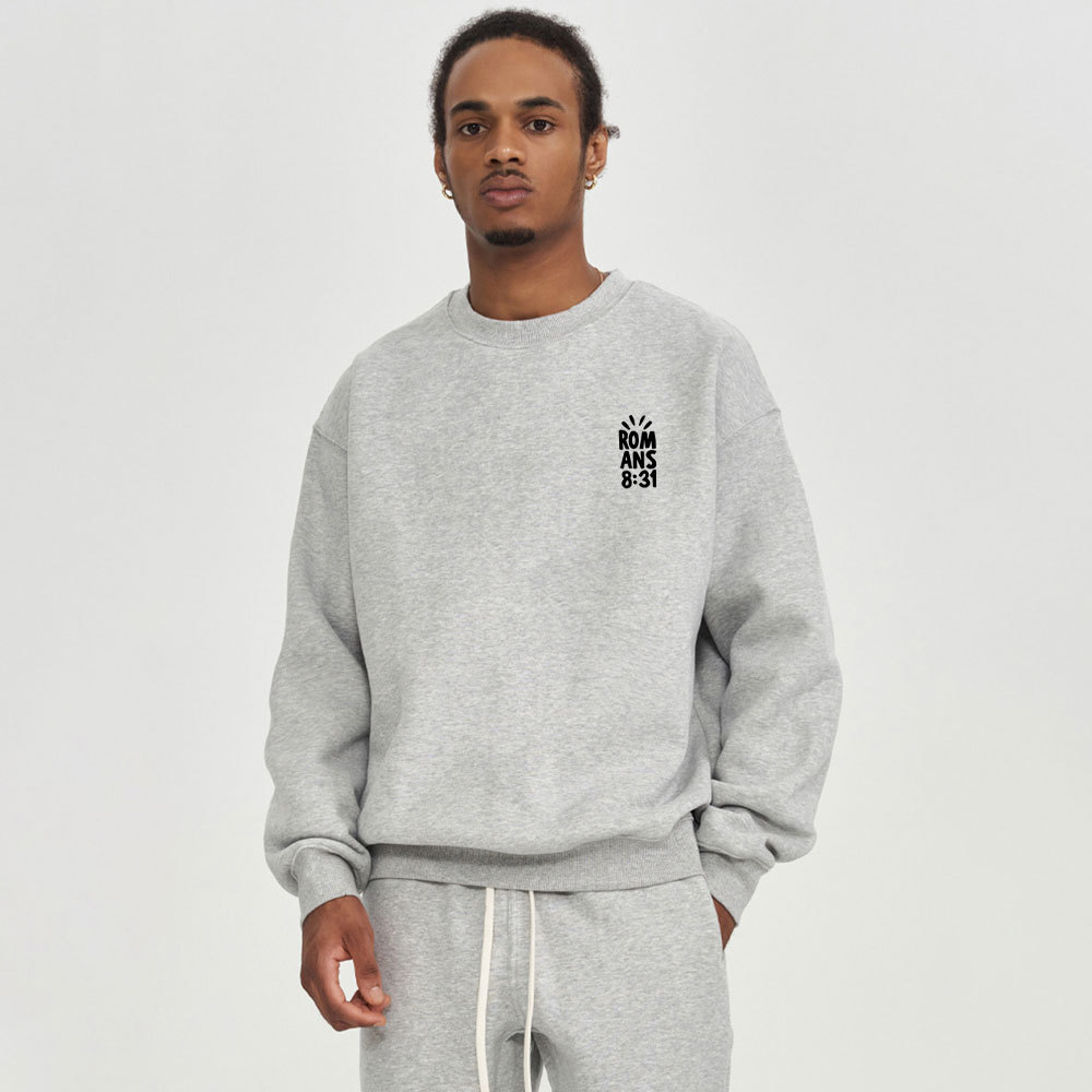 If God Is For Us Who Can Be Against Us Christian Fleece Sweatshirt