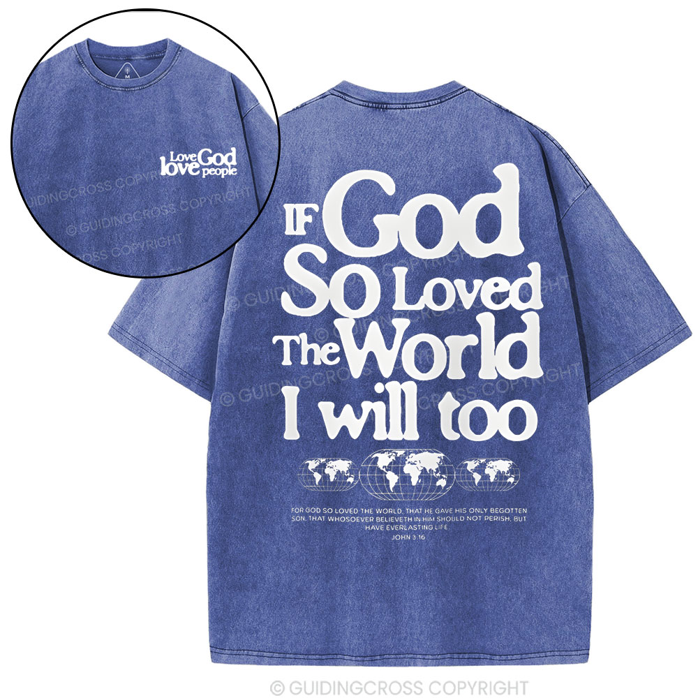 Double-sided sample washed T-Shirt Sale - GuidingCross