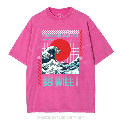 If The Oceans Roar Your Greatness So Will I Christian Washed T-Shirt