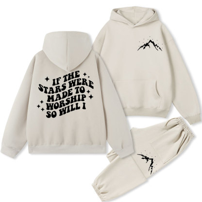 If The Stars Were Made To Worship Christian Fleece Hoodie Set