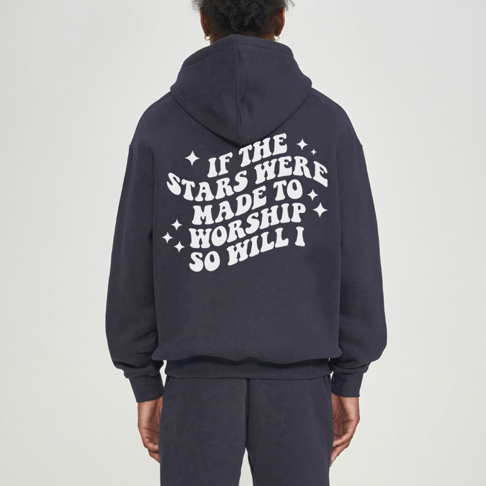 If The Stars Were Made To Worship Christian Fleece Hoodie Set