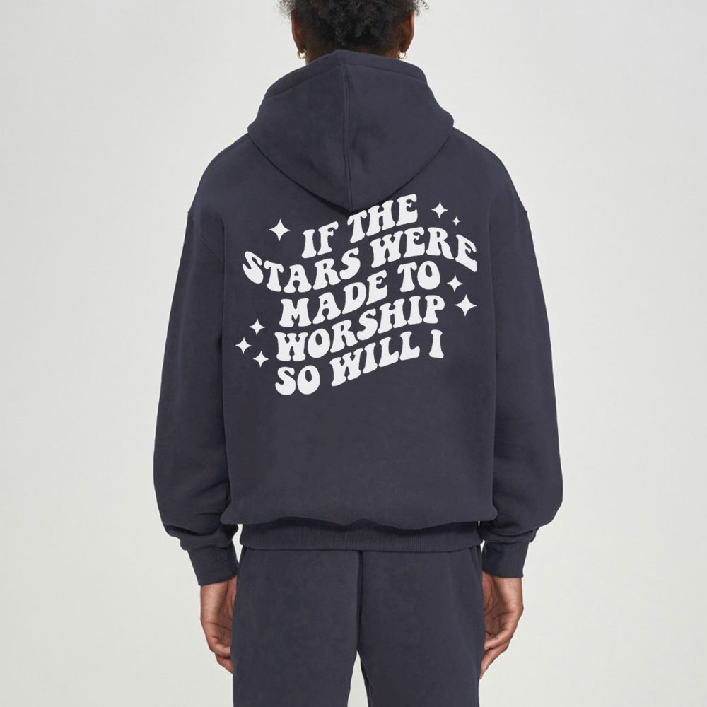 If The Stars Were Made To Worship Christian Fleece Hoodie Set