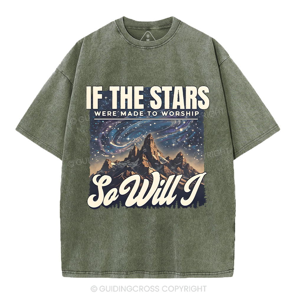 If The Stars Were Made To Worship Christian Washed T-Shirt