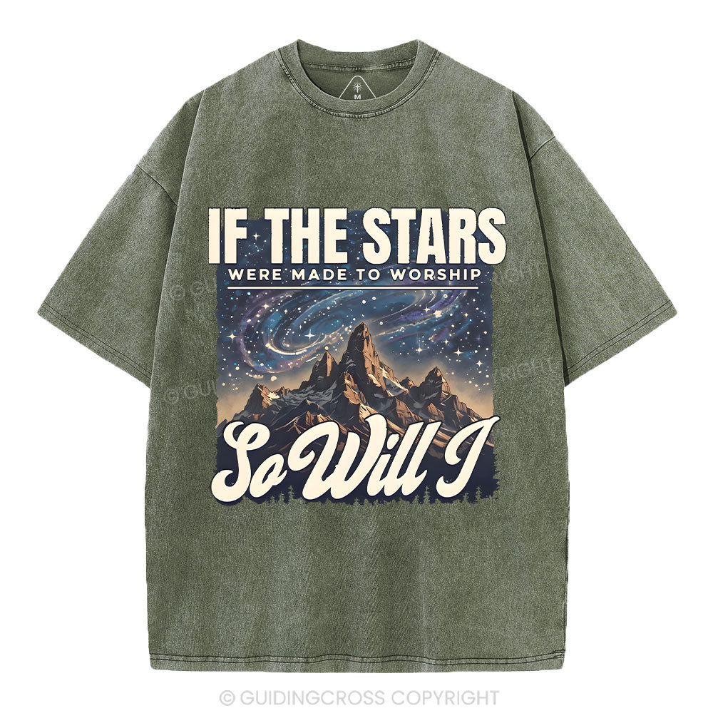 If The Stars Were Made To Worship Christian Washed T-Shirt