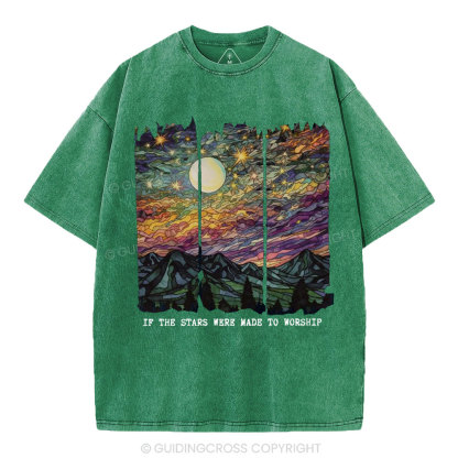 If The Stars Were Made To Worship Christian Washed T-Shirt
